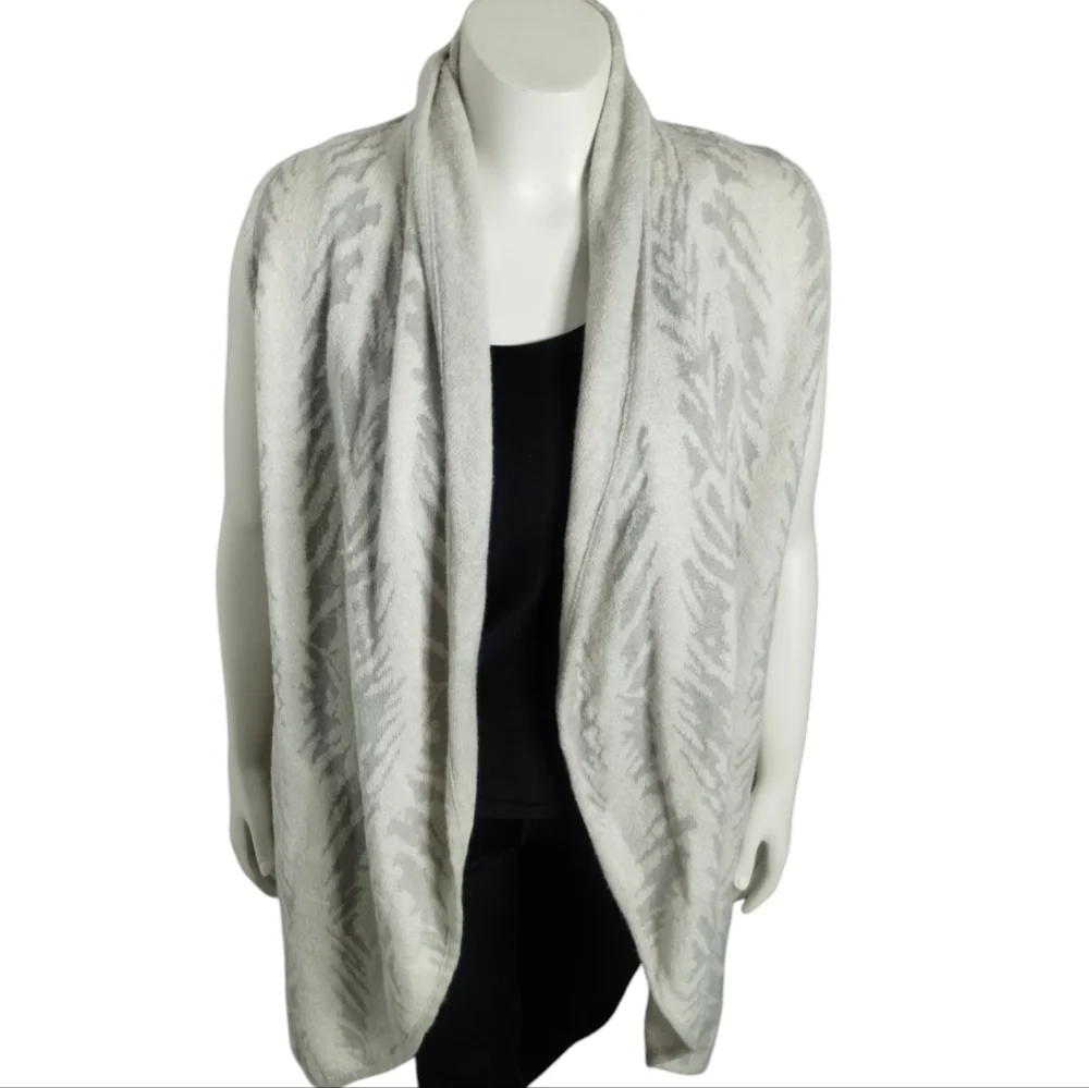 Lucky Brand Sleeveless‎ Long Wool blend Pancho Cardigan Sweater L-XL Lagenlook
